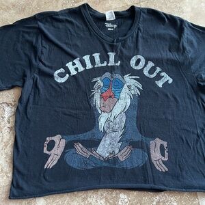 Disney cropped Black 'Chill Out' Graphic T-Shirt